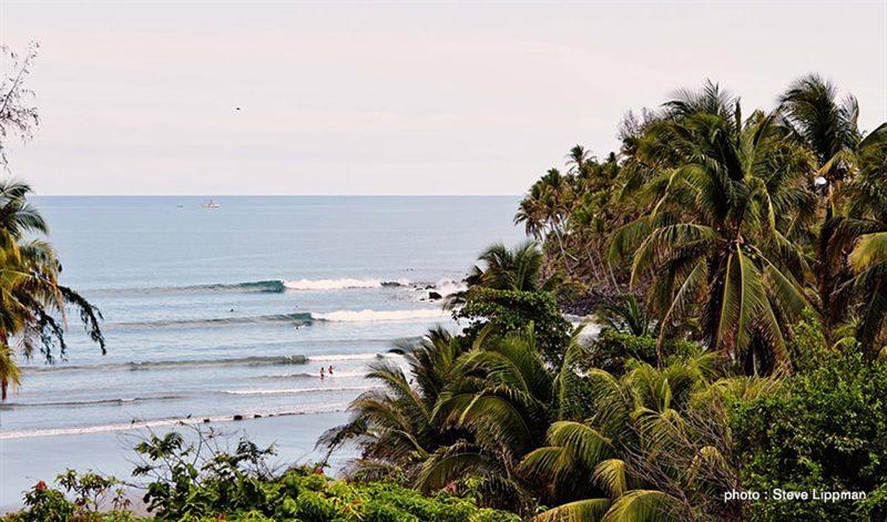 The tropical beachfront cove at Las Flores